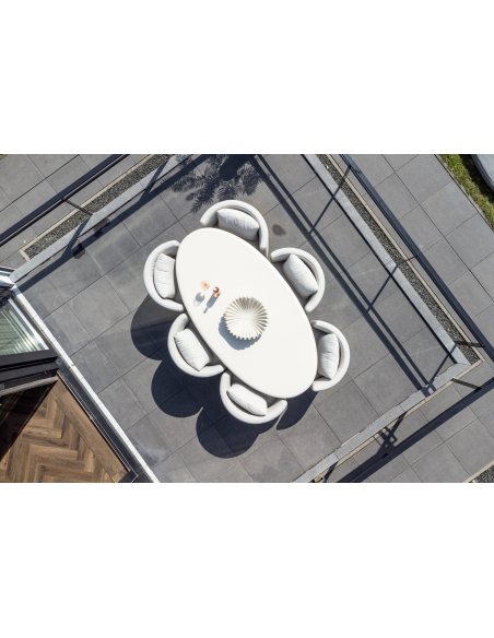 Urban Bloom sandstone outdoor dining table 220