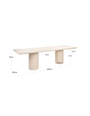 Esstisch für den Außenbereich Urban Bloom sandstone 280