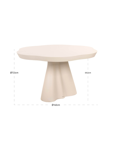 Esstisch für den Außenbereich Urban Bloom sandstone 140x140