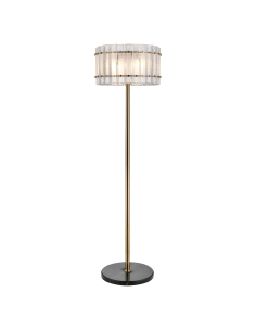 Lampe sur pied Feline brass antique