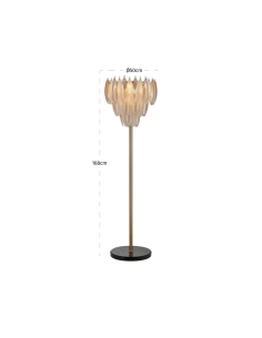 Lampe sur pied Chloe brass antique 2
