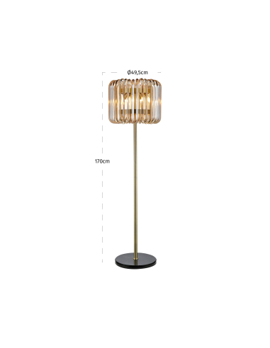 Lampe sur pied Channa bronze