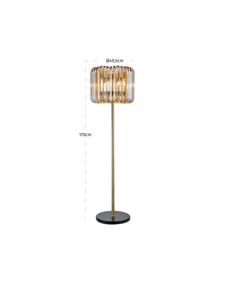 Lampe sur pied Channa bronze