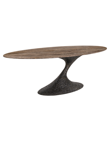 Russo ash brown oval dining table 235