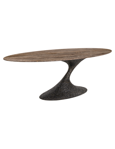 Russo ash brown oval dining table 235