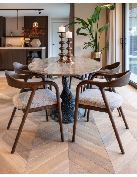 Russo ash brown oval dining table 235