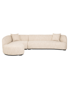Sofá Pandora bege angora lounge esquerdo 2