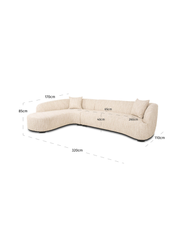 Bank Pandora beige angora lounge links