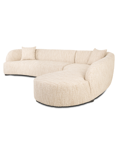 Pandora sofa beige angora lounge right