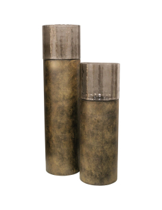 Orkaanlamp Mayce goud groot 2