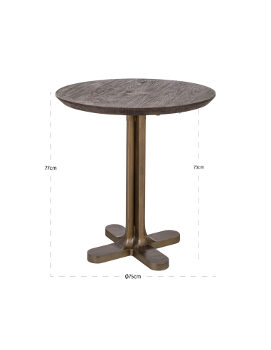 Revelin bistro table dark brown 75Ø
