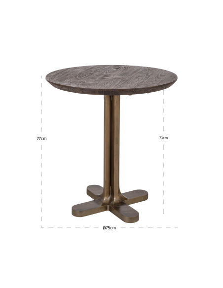 Revelin bistro table dark brown 75Ø