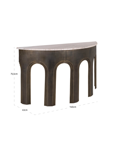 Sanchis console antique brass