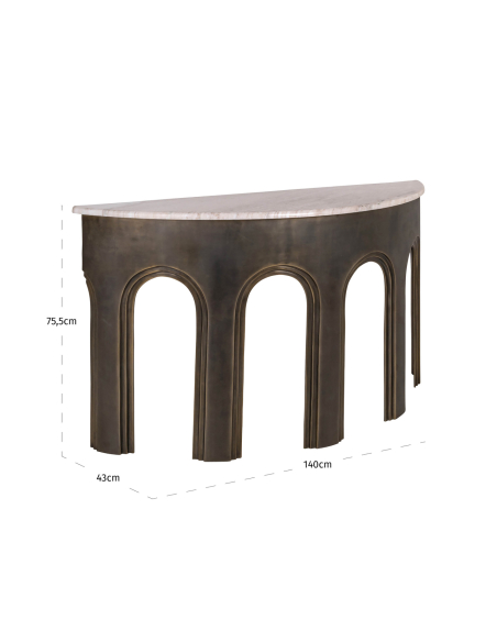 Sanchis console antique brass