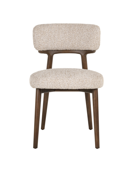 Cadeira de sala de jantar Basker natural linear (Conjunto de 2)