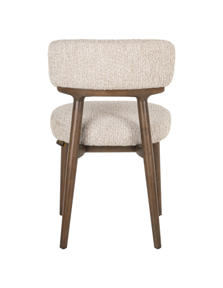 Cadeira de sala de jantar Basker natural linear (Conjunto de 2)