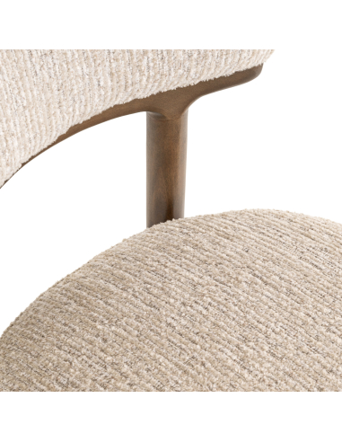 Cadeira de sala de jantar Basker natural linear (Conjunto de 2)