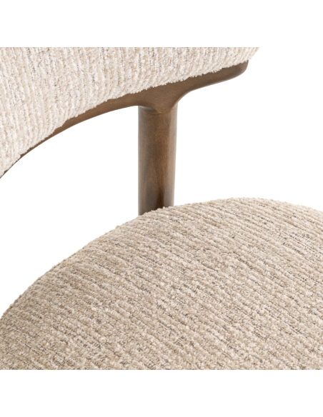 Cadeira de sala de jantar Basker natural linear (Conjunto de 2)