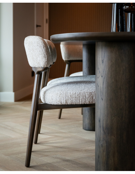 Cadeira de sala de jantar Basker natural linear (Conjunto de 2)
