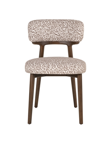 Cadeira de sala de jantar Basker natural geo (Conjunto de 2)