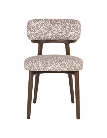 Cadeira de sala de jantar Basker natural geo (Conjunto de 2)