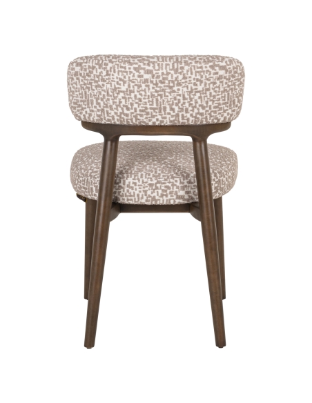 Cadeira de sala de jantar Basker natural geo (Conjunto de 2)