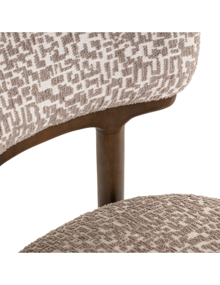 Cadeira de sala de jantar Basker natural geo (Conjunto de 2)