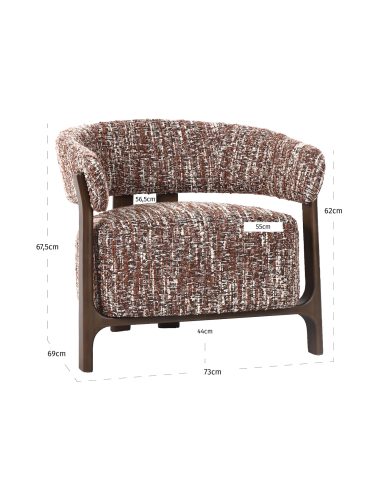 Loungefauteuil Dalara hazel