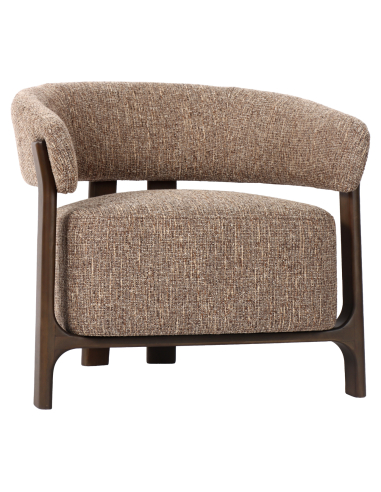 Loungefauteuil Dalara bruin tweed