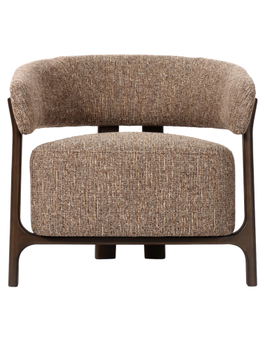 Loungefauteuil Dalara bruin tweed