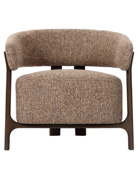 Loungefauteuil Dalara bruin tweed