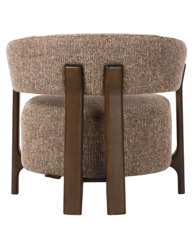 Loungefauteuil Dalara bruin tweed