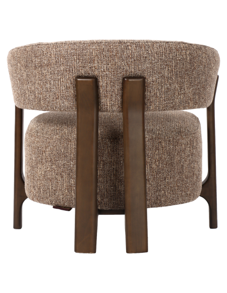 Loungefauteuil Dalara bruin tweed