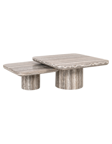 Mesa de centro Dulce cinzento (denizly) (Conjunto de 2)