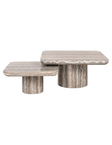 Mesa de centro Dulce cinzento (denizly) (Conjunto de 2)