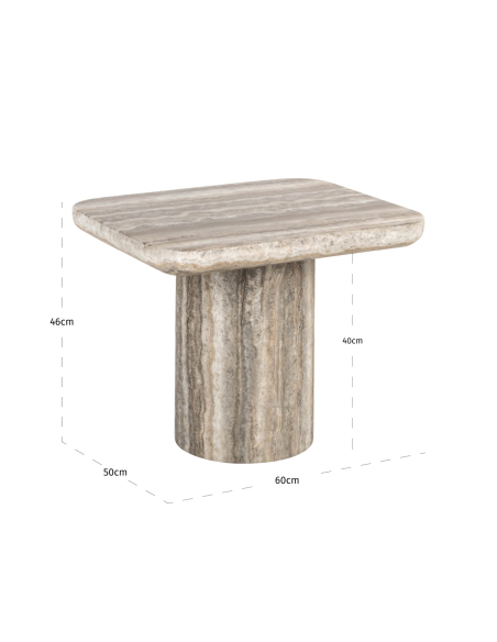 Table d'appoint marbrée grise DENIZLY
