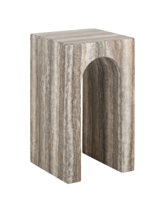 Table d'appoint arc marbrée grise DENIZLY