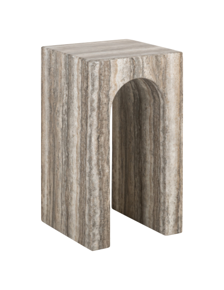 Gray Marbled Arc Side Table Denizly