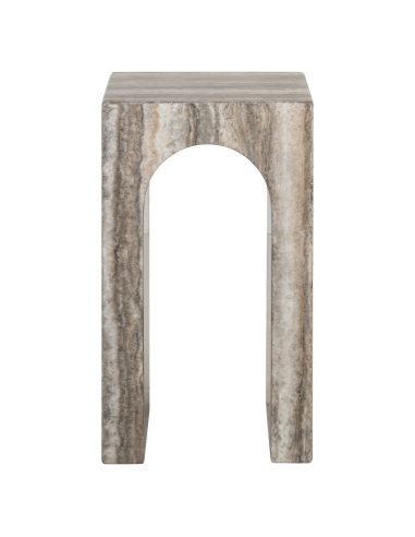 Gray Marbled Arc Side Table Denizly