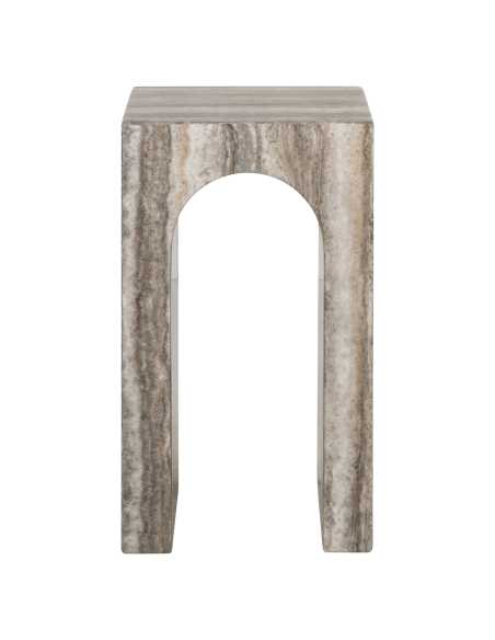 Gray Marbled Arc Side Table Denizly