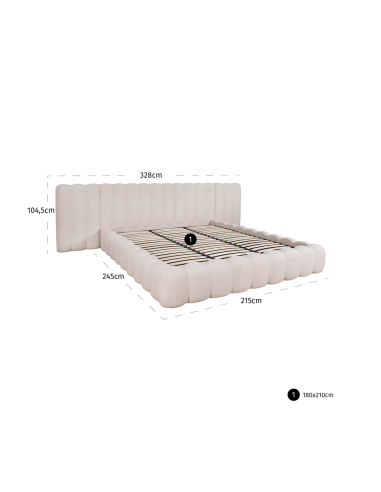 Box con stoccaggio Cupidon 180x210