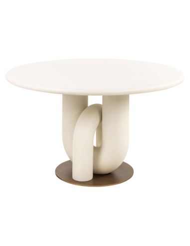 Winslow 135Ø white dining table