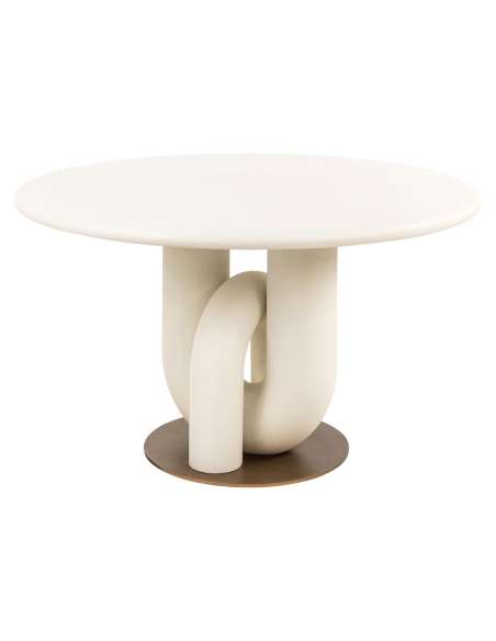 Table à manger blanche WINSLOW  135Ø