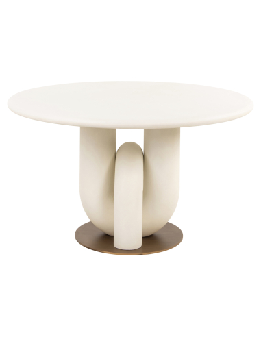 Winslow 135Ø white dining table