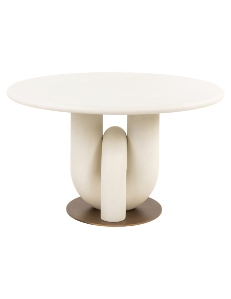 Table à manger blanche WINSLOW  135Ø