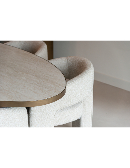 Ovale Tivoli 230 witte eettafel