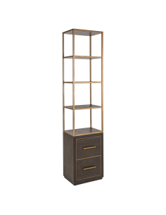 Small brown showcase 2 drawers Carter