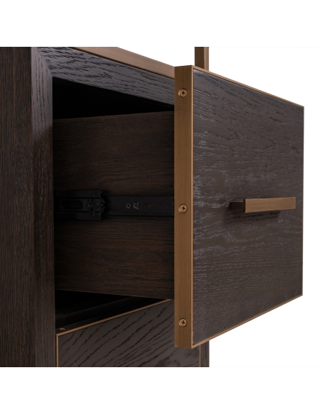 Kleinbraune Schaufenster 2 Schubladen Carter