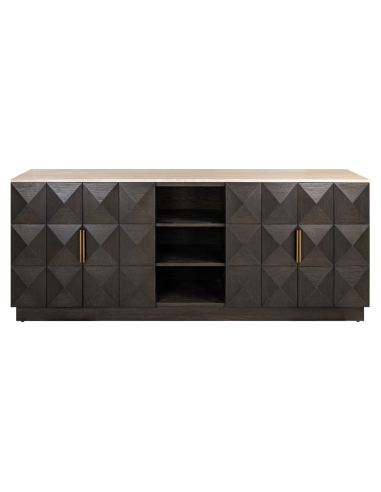 Brown buffet 4 doors 2 shelves Claremont