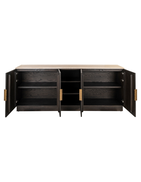 Brown Buffet 4 Portas 2 Prateleiras Claremont
